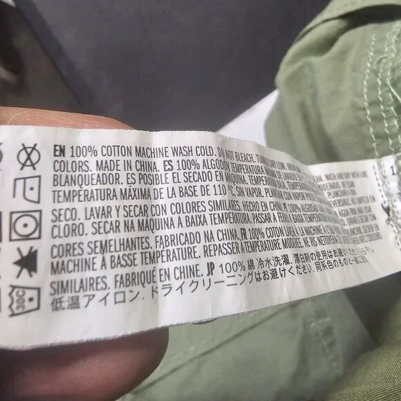 Forever 21 Olive Green Cargo Pants Gorpcore Hiking Utility L - Picture 11 of 12